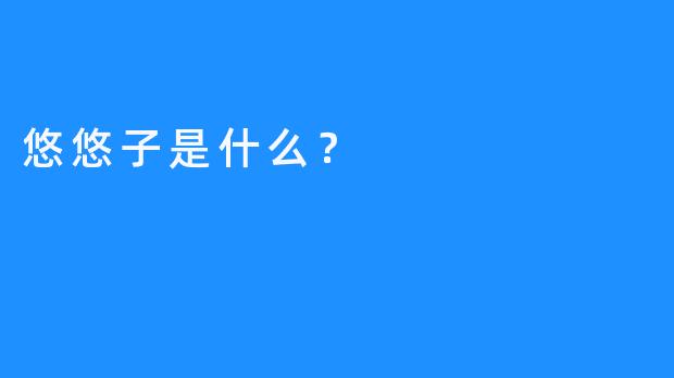 悠悠子是什么？
