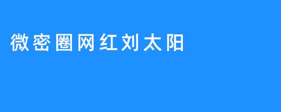 微密圈网红刘太阳：流量漩涡中的争议与启示